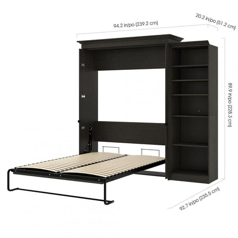 Queen Murphy Bed with Shelves (92W)