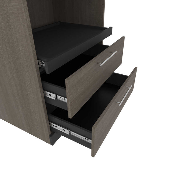 Queen Murphy Bed and Multifunctional Storage with Drawers (125W)