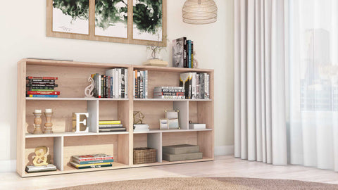 2-Piece Set including Two Asymmetrical Shelving Units