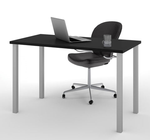 48W Table Desk with Square Metal Legs