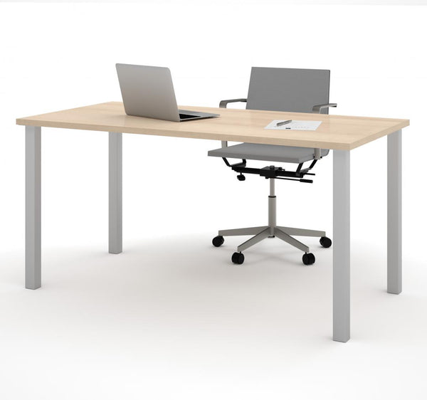 60W Table Desk with Square Metal Legs