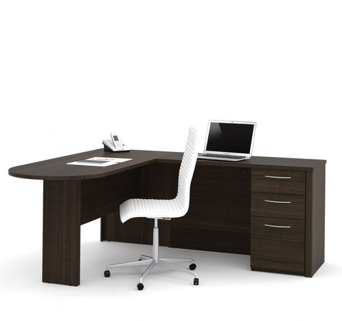 L-Shaped Desk with Pedestal