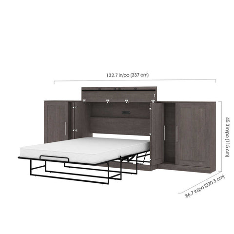 Full Cabinet Bed with Mattress and two 36″ Storage Units