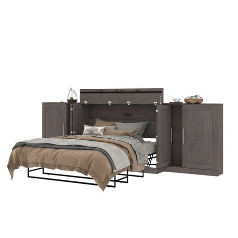 Queen Cabinet Bed with Mattress and two 36″ Storage Units