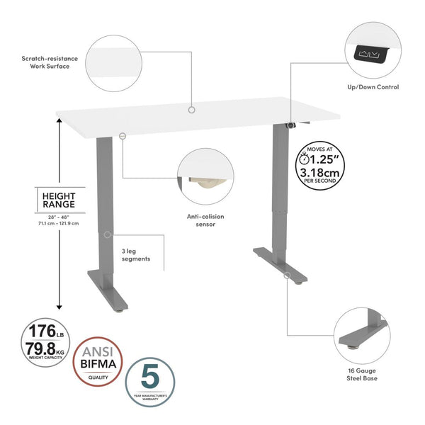 60W x 30D Electric Standing Desk