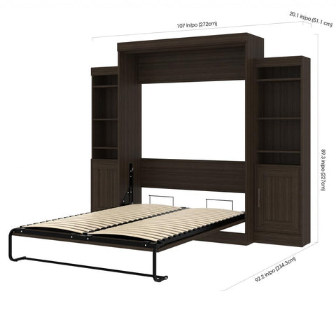 Queen Murphy Bed and 2 Storage Cabinets (108W)