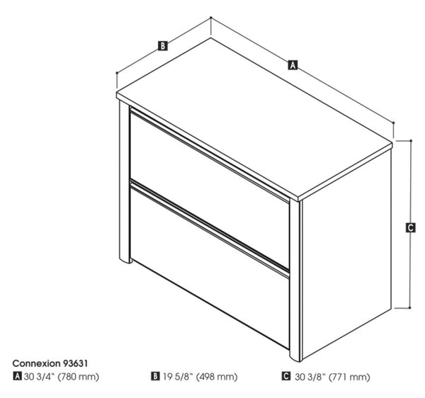 2 Drawer Lateral File Cabinet