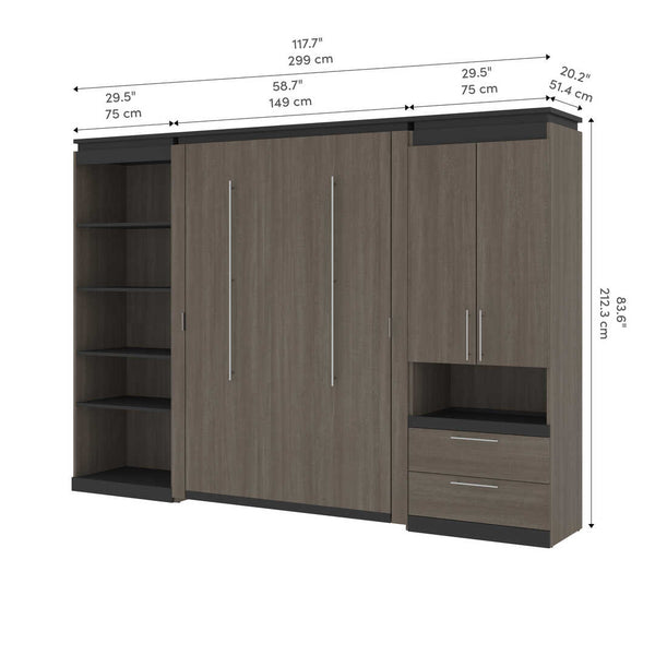 Full Murphy Bed with Multifunctional Storage (119W)