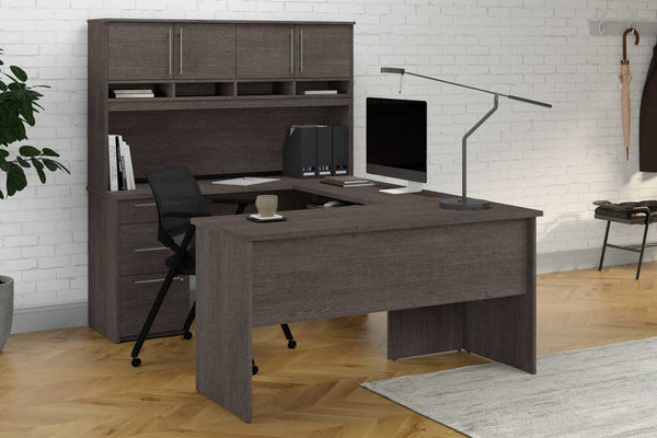 U or L-Shaped Desk with Hutch