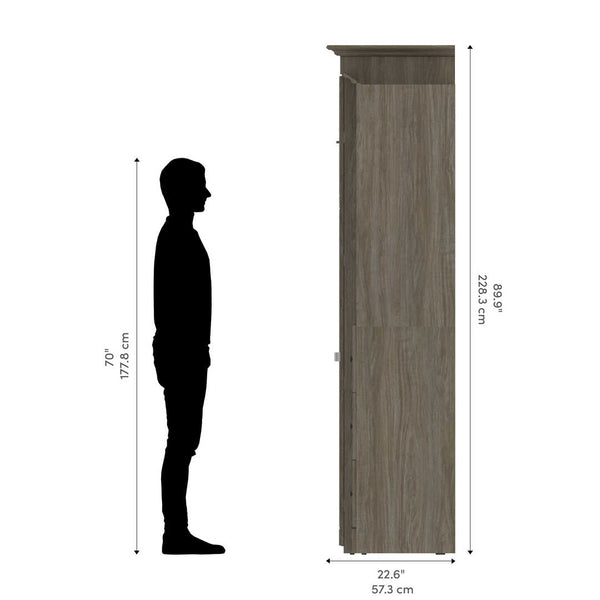 Queen Murphy Bed with Closet Storage (115W)