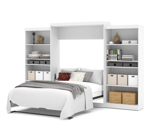 Queen Murphy Bed with 2 Shelving Units (137W)