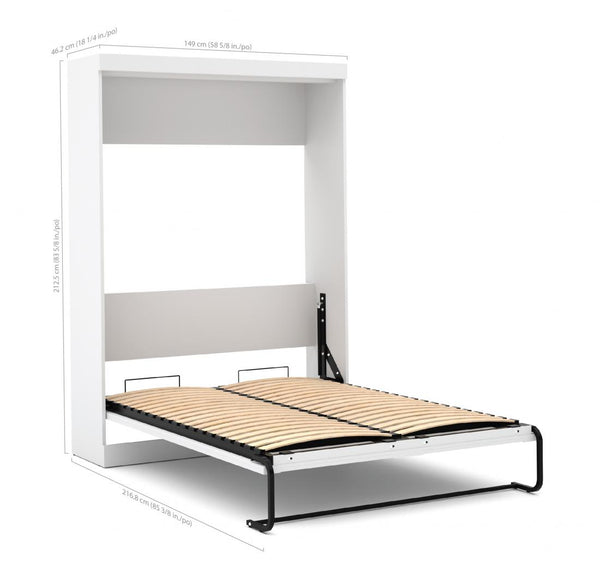 Full Murphy Bed with Shelving and Drawers (120W)