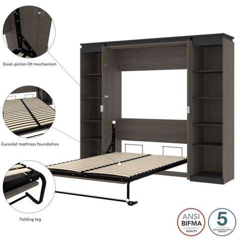 Full Murphy Bed with Shelves (100W)