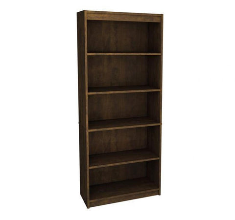 60W L-Shaped Desk with Lateral File Cabinet and Bookcase