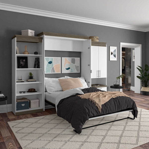 Queen Murphy Bed with Multifunctional Storage (125W)