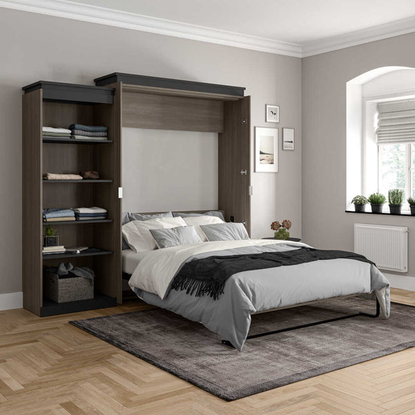 Queen Murphy Bed with Shelves (97W)