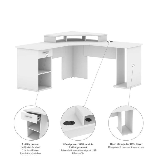 66W L-Shaped Corner Gaming Desk