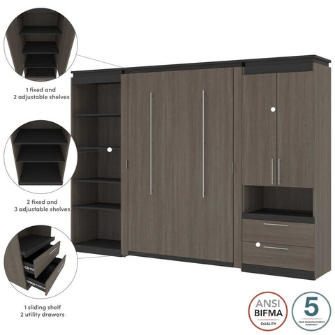 Full Murphy Bed with Multifunctional Storage (119W)