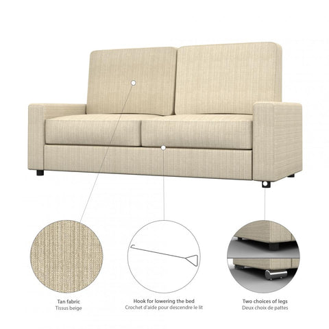 Sofa for Queen Murphy Bed (no backrest)