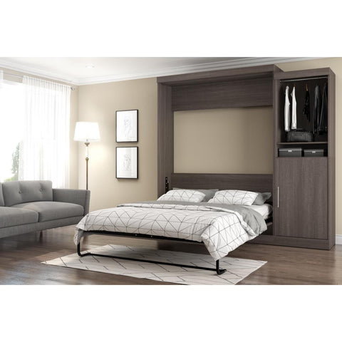 Queen Murphy Bed with Closet Organizer with Doors (90W)