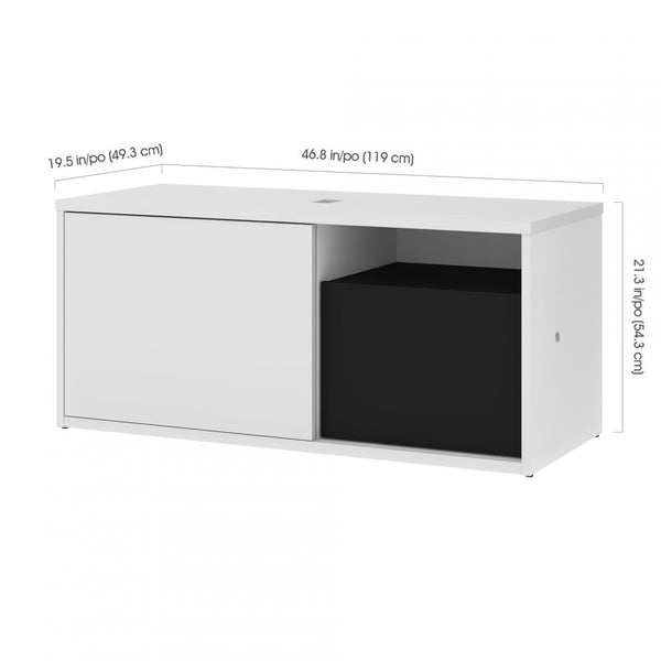 81W L-Shaped Standing Desk with Credenza