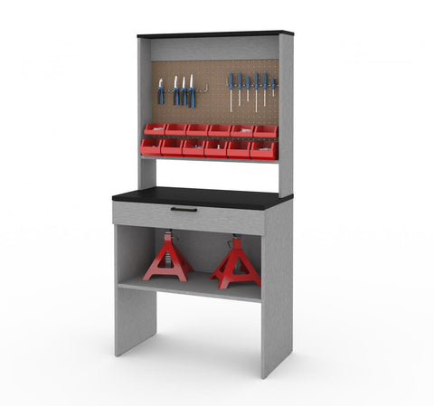 1-Drawer Workbench with Pegboard