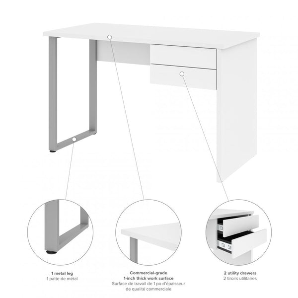 48W Small Table Desk with U-Shaped Metal Leg