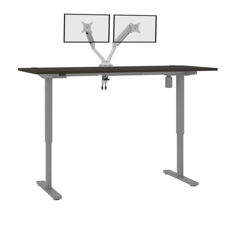 72W x 30D Standing Desk with Dual Monitor Arm