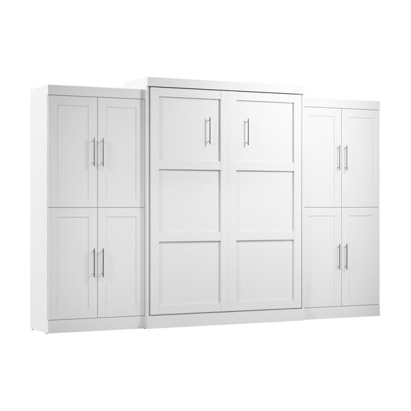 Queen Murphy Bed with Storage Cabinets (136W)