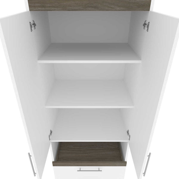 Queen Murphy Bed and Multifunctional Storage with Drawers (125W)