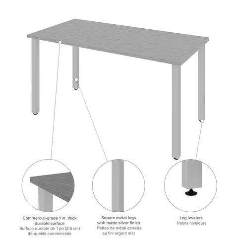 60W Table Desk with Square Metal Legs