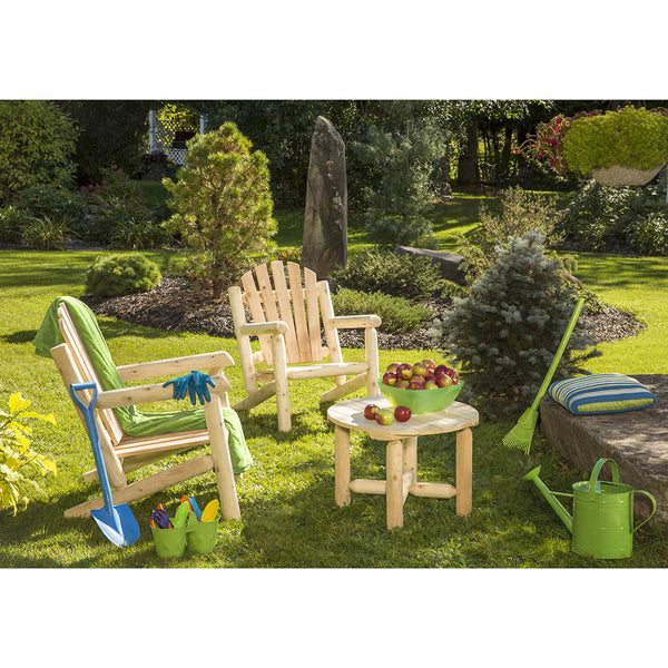 White Cedar 2 Chairs and Coffee Table Set