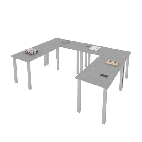 Four 48W x 24D Table Desks with Square Metal Legs