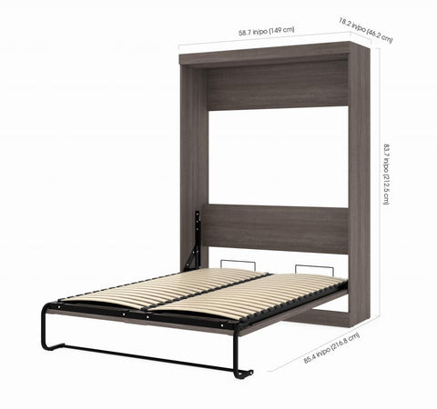 Full Murphy Bed and Shelving Unit with Drawers (84W)