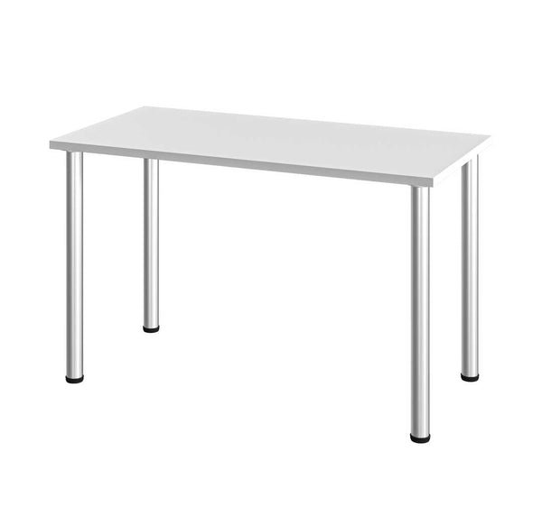 48W Table Desk with Round Metal Legs