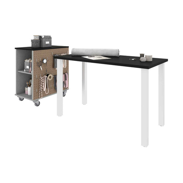 48W x 24D Table Desk with Mobile Storage Cabinet