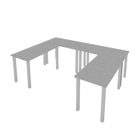 Four 48W x 24D Table Desks with Square Metal Legs