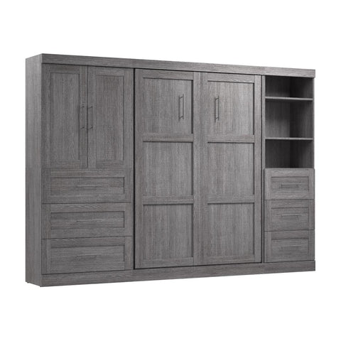 Full Murphy Bed with Open and Concealed Storage (120W)