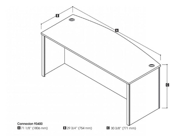 72W Desk Shell