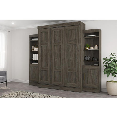 Queen Murphy Bed and 2 Storage Cabinets (108W)