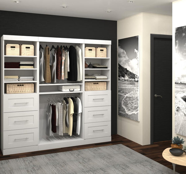 86W Closet Organization System with Drawers