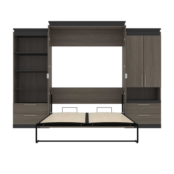 Queen Murphy Bed and Multifunctional Storage with Drawers (125W)