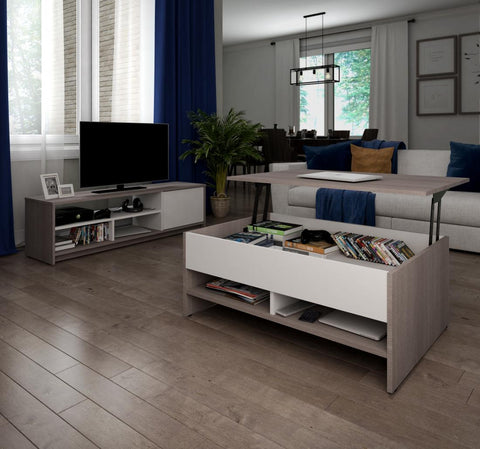 2-Piece set including a lift-top coffee table and a TV stand