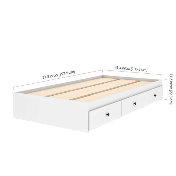 42W Twin Platform Storage Bed