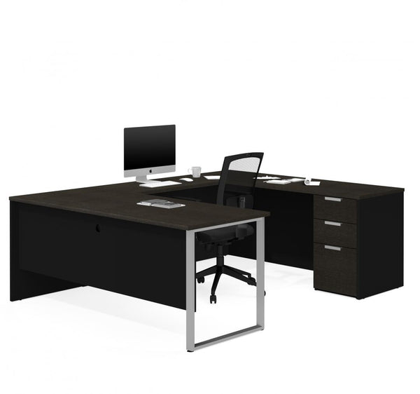 72W U-Shaped Executive Desk with Pedestal