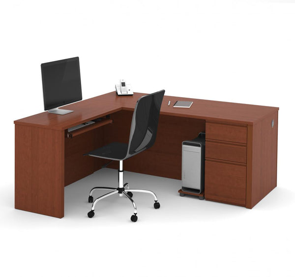 L-Shaped Desk with Pedestal