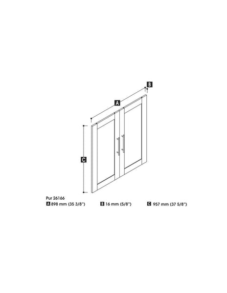 2 Door Set for Pur 36W Closet Organizer