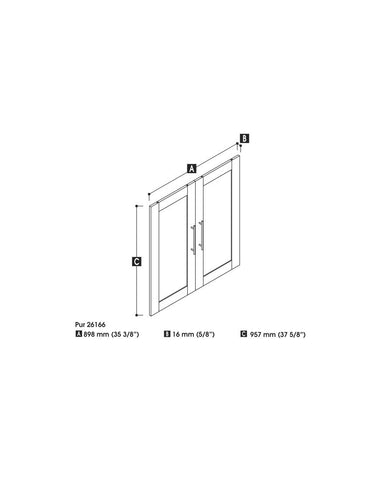 2 Door Set for Pur 36W Closet Organizer