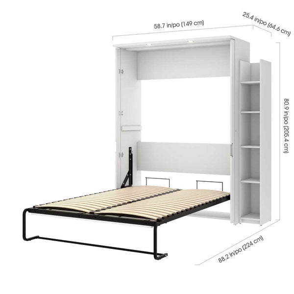 Full Murphy Bed with Shelving Unit (69W)