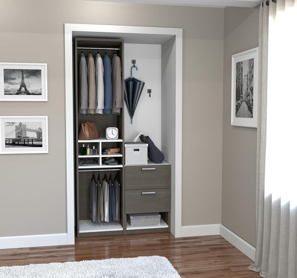 40W Closet Organizer with Storage Cubbies